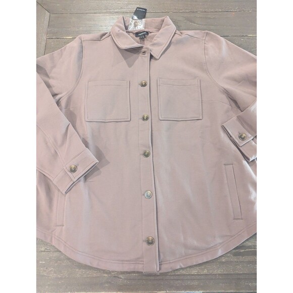 NWT Torrid Fleece Brown Trucker Shacket Jacket Coat W Pockets Buttons Sz 2 Or 2X - Picture 2 of 7